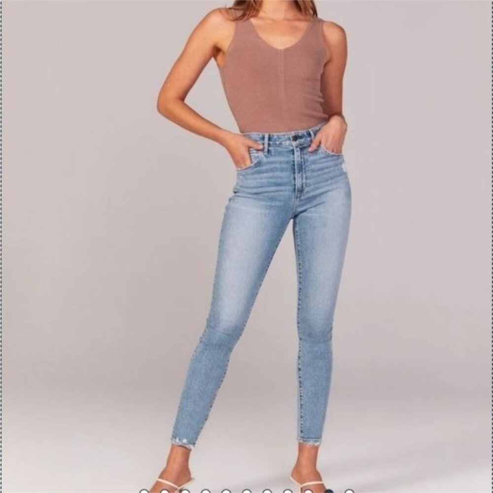 ABERCROMBIE The Super Skinny Ankle High Rise Jeans Womens 25